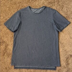 Lululemon Blue Split Hem Short Sleeve Gym Athletic Shirt